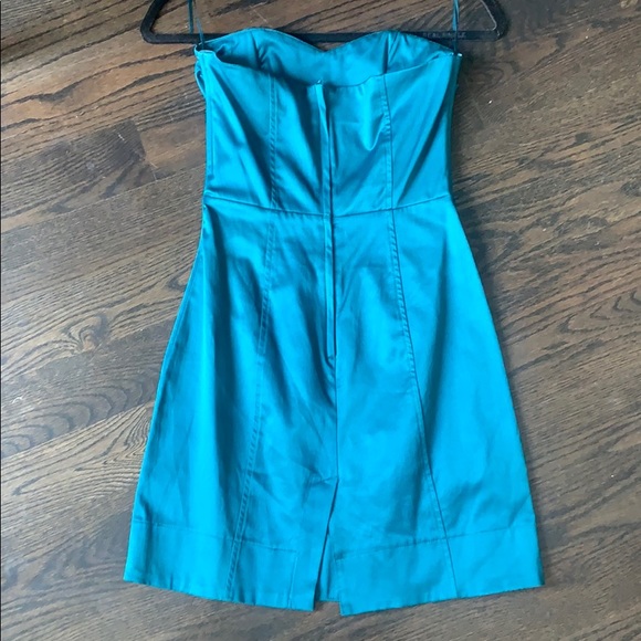 Teal sweetheart neckline cocktail dress H&M - Picture 3 of 4